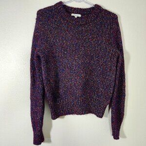 Madewell Marled Shimmer Pullover Sweater Purple Size M